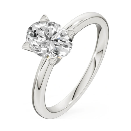 1.00 ct oval-cut lab-grown diamond GREMARI Seven Grace engagement ring in 14K white gold