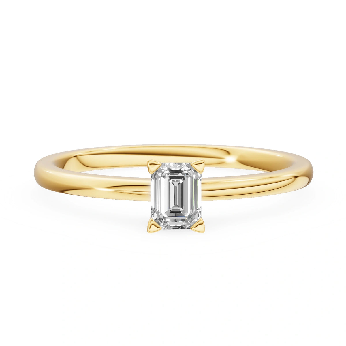 Gremari Seven Grace zásnubní prsten ze žlutého zlata s 0,24 ct přírodním diamantem – Emerald