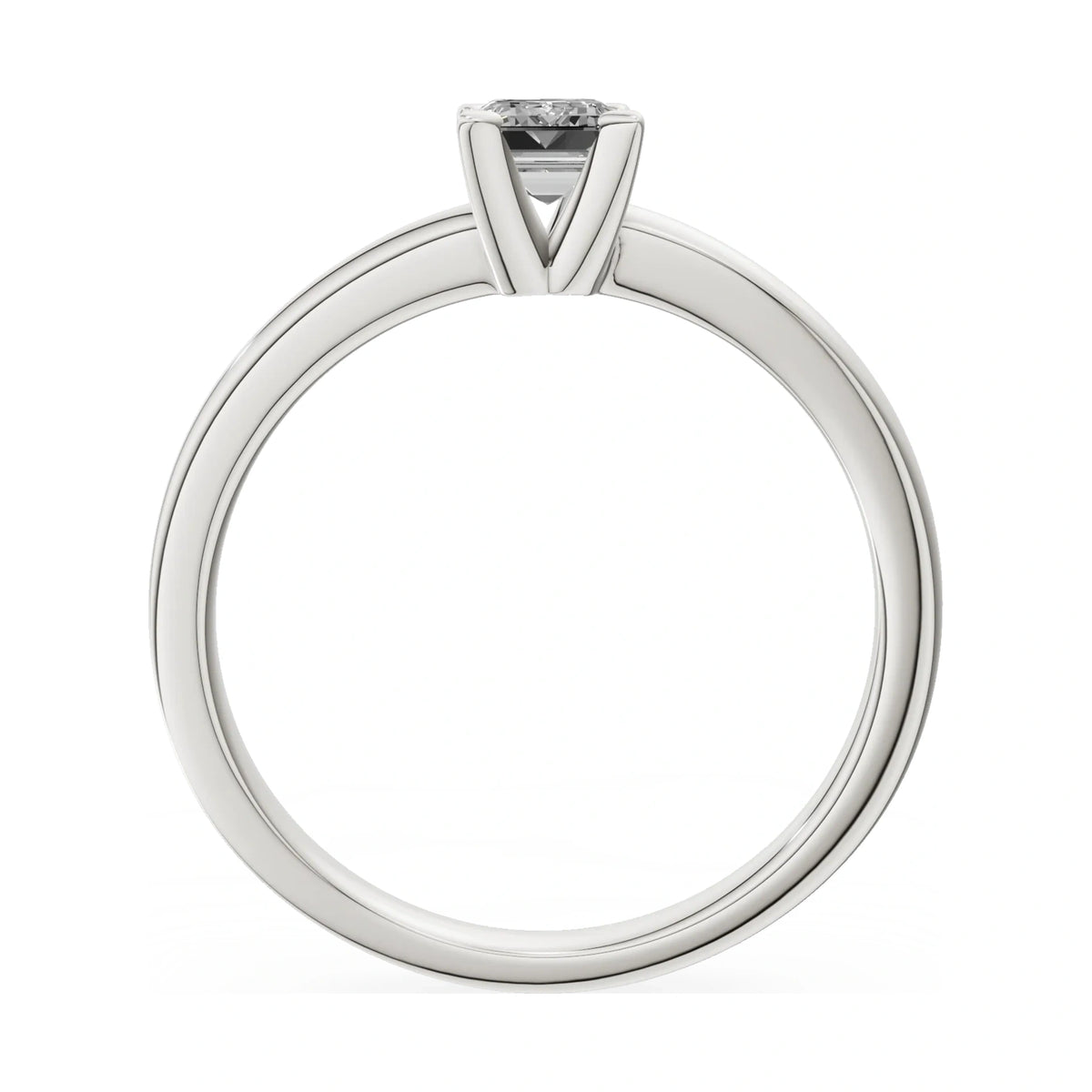 GREMARI Seven Grace emerald-cut lab-grown diamond engagement ring in 14K white gold, 0.50 ct