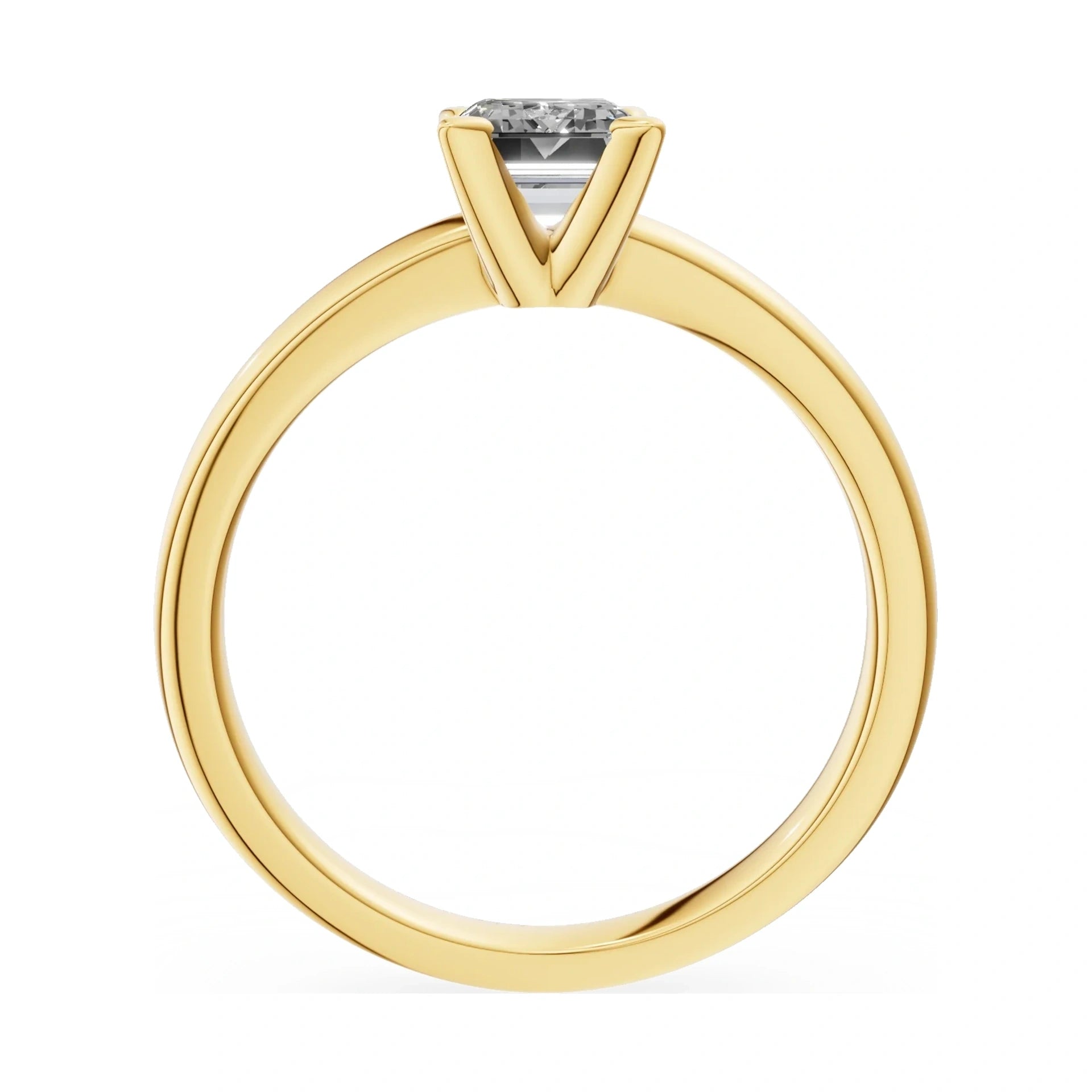 GREMARI Seven Grace emerald-cut lab-grown diamond engagement ring in 14K yellow gold, 1.00 ct