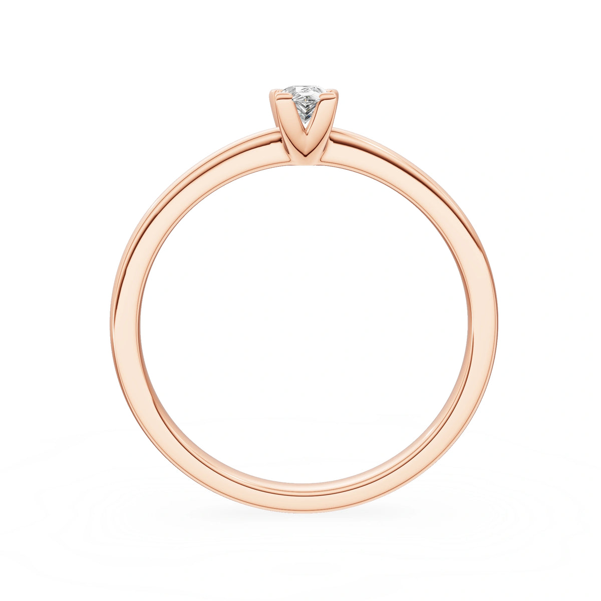 Gremari Seven Grace zásnubní prsten z růžového zlata s 0,15 ct lab-grown diamantem – Pear