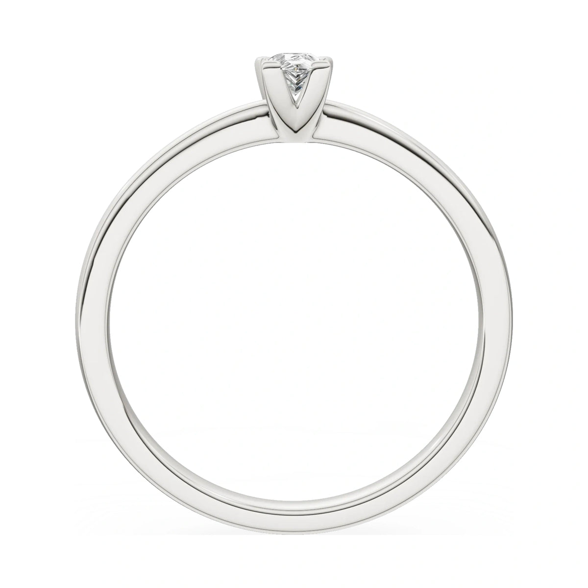 GREMARI Seven Grace pear-cut lab-grown diamond engagement ring in 14K white gold, 0.15 ct