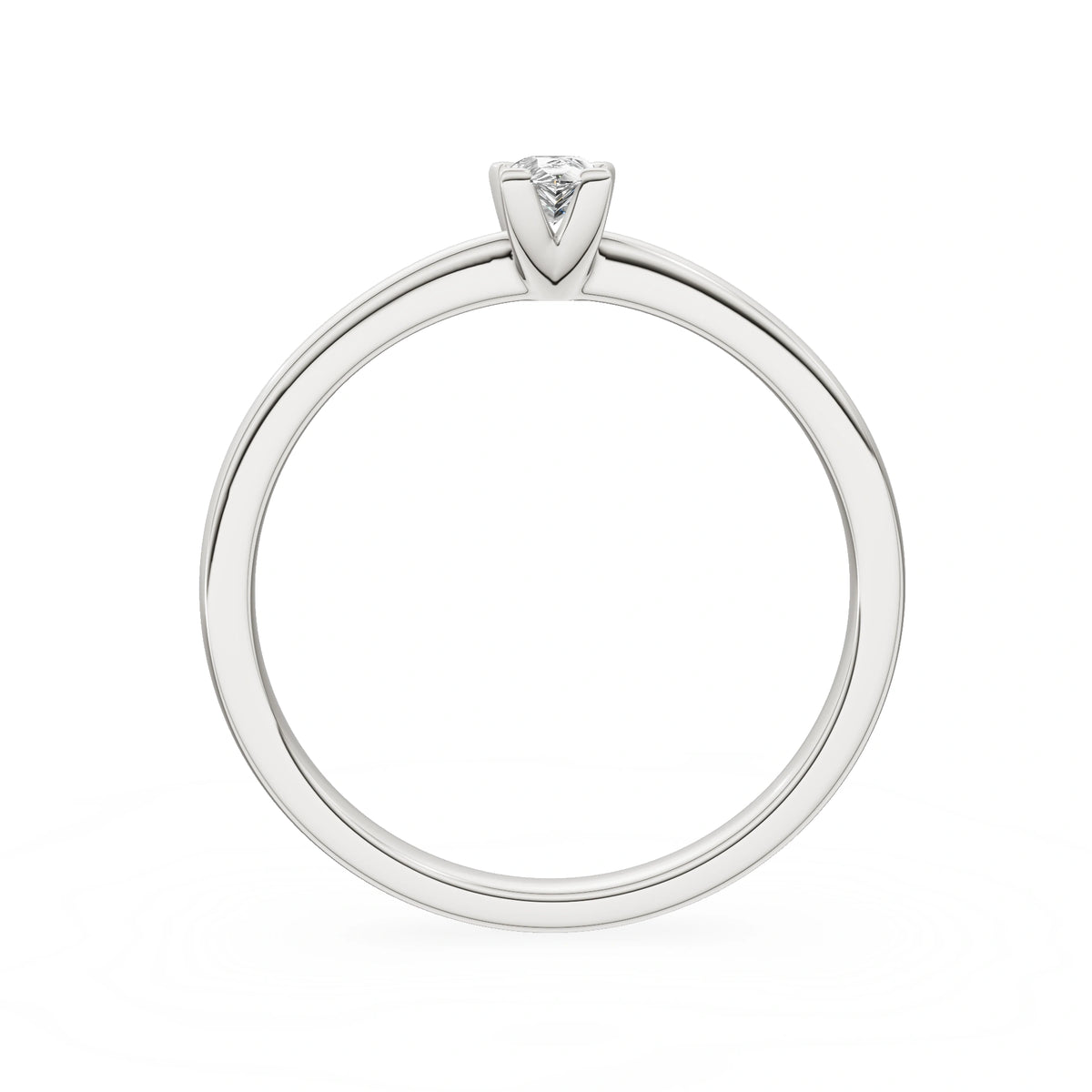 Gremari Seven Grace zásnubní prsten z bílého zlata s 0,15 ct přírodním diamantem – Pear