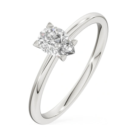 0.30 ct pear-cut lab-grown diamond GREMARI Seven Grace engagement ring in 14K white gold