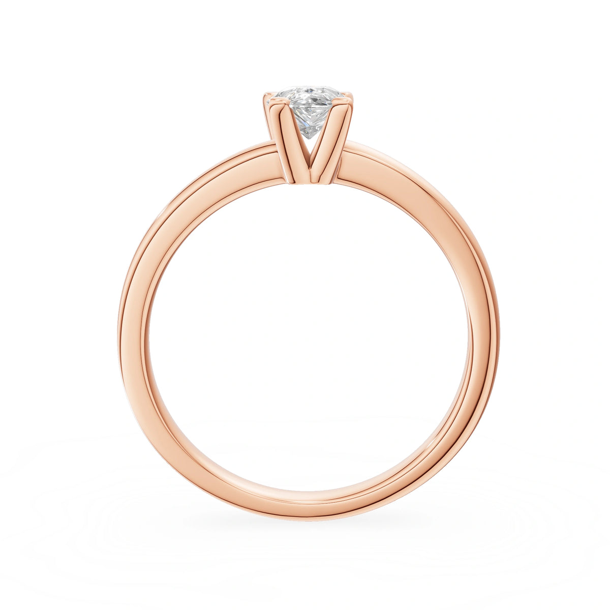 Gremari Seven Grace zásnubní prsten z růžového zlata s 0,50 ct lab-grown diamantem – Pear