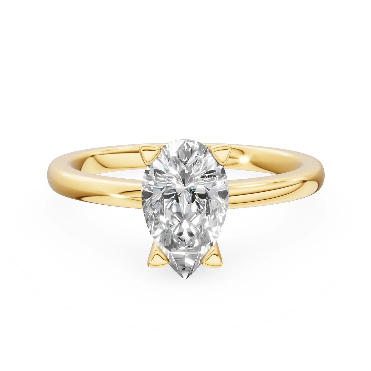 Gremari Seven Grace zásnubní prsten ze žlutého zlata s 1,00 ct přírodním diamantem – Pear