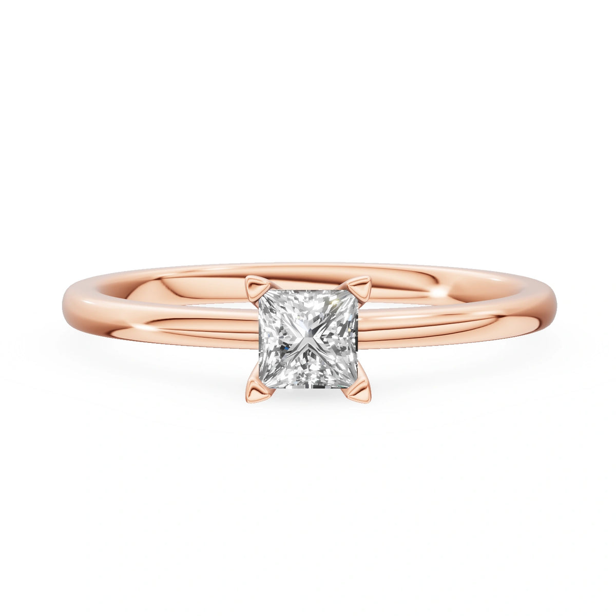 Gremari Seven Grace zásnubní prsten z růžového zlata s 0,30 ct lab-grown diamantem – Princess