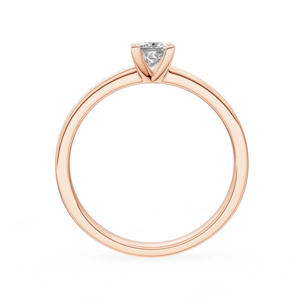 Gremari Seven Grace zásnubní prsten z růžového zlata s 0,30 ct lab-grown diamantem – Princess