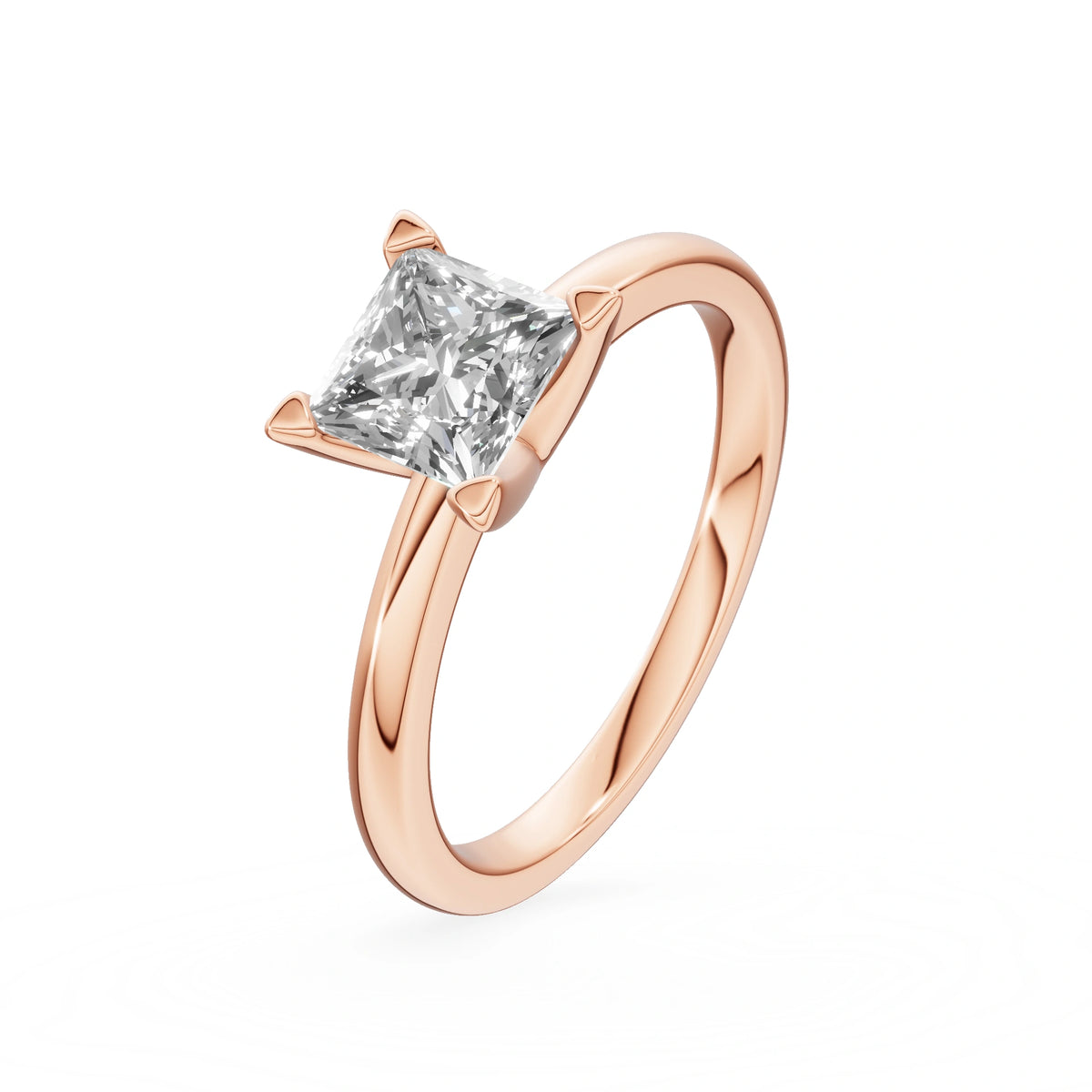 Gremari Seven Grace zásnubní prsten z růžového zlata s 1,00 ct lab-grown diamantem – Princess