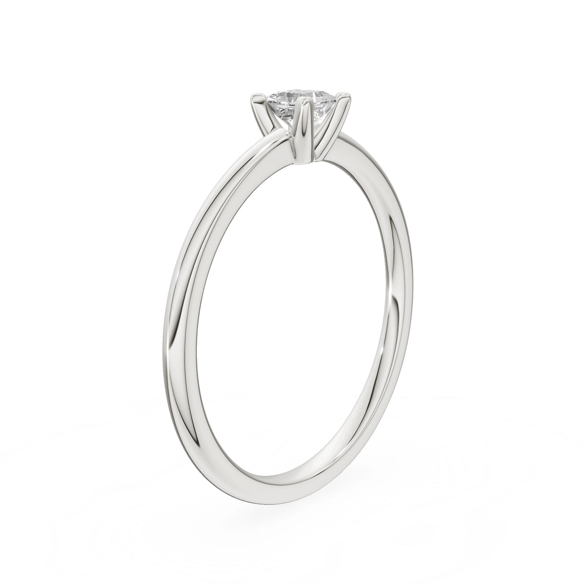 Gremari Seven Grace zásnubní prsten z bílého zlata s 0,15 ct lab-grown diamantem – Princess