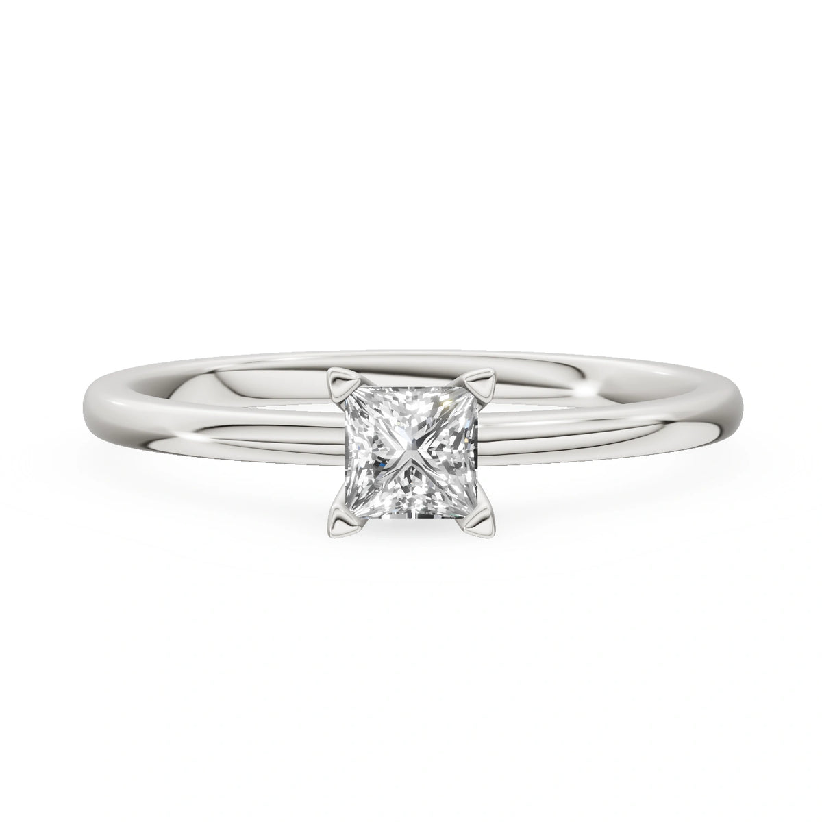 Gremari Seven Grace zásnubní prsten z bílého zlata s 0,30 ct lab-grown diamantem – Princess