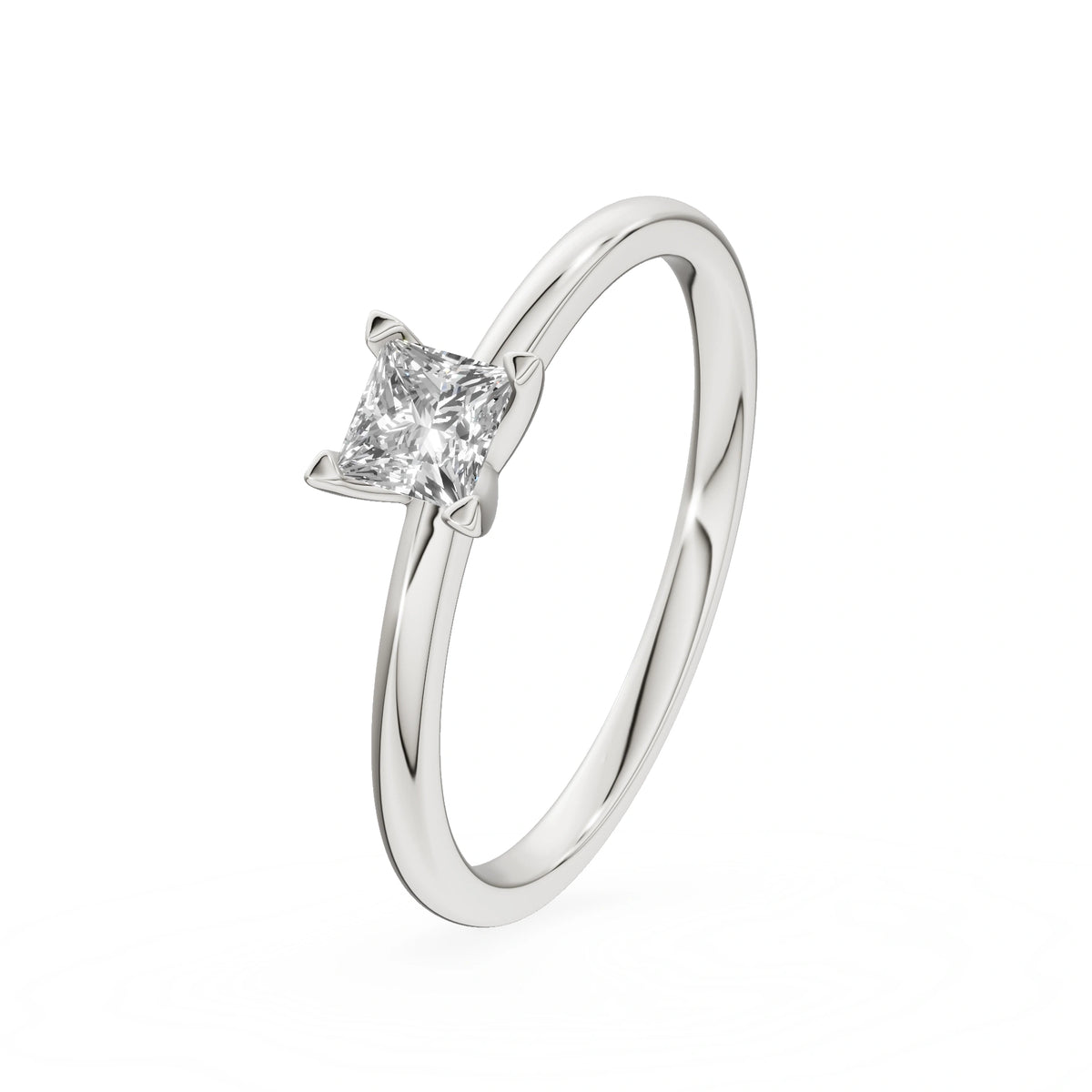 Gremari Seven Grace zásnubní prsten z bílého zlata s 0,30 ct lab-grown diamantem – Princess