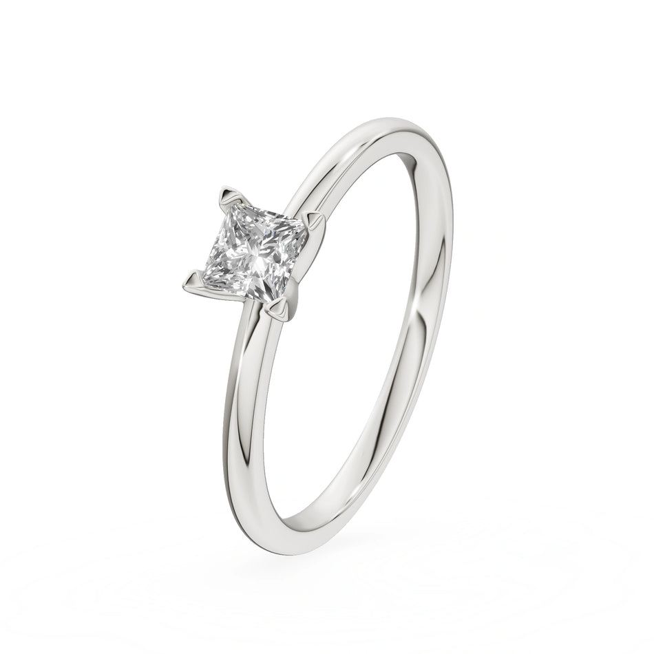 Gremari Seven Grace zásnubní prsten z bílého zlata s 0,30 ct lab-grown diamantem – Princess