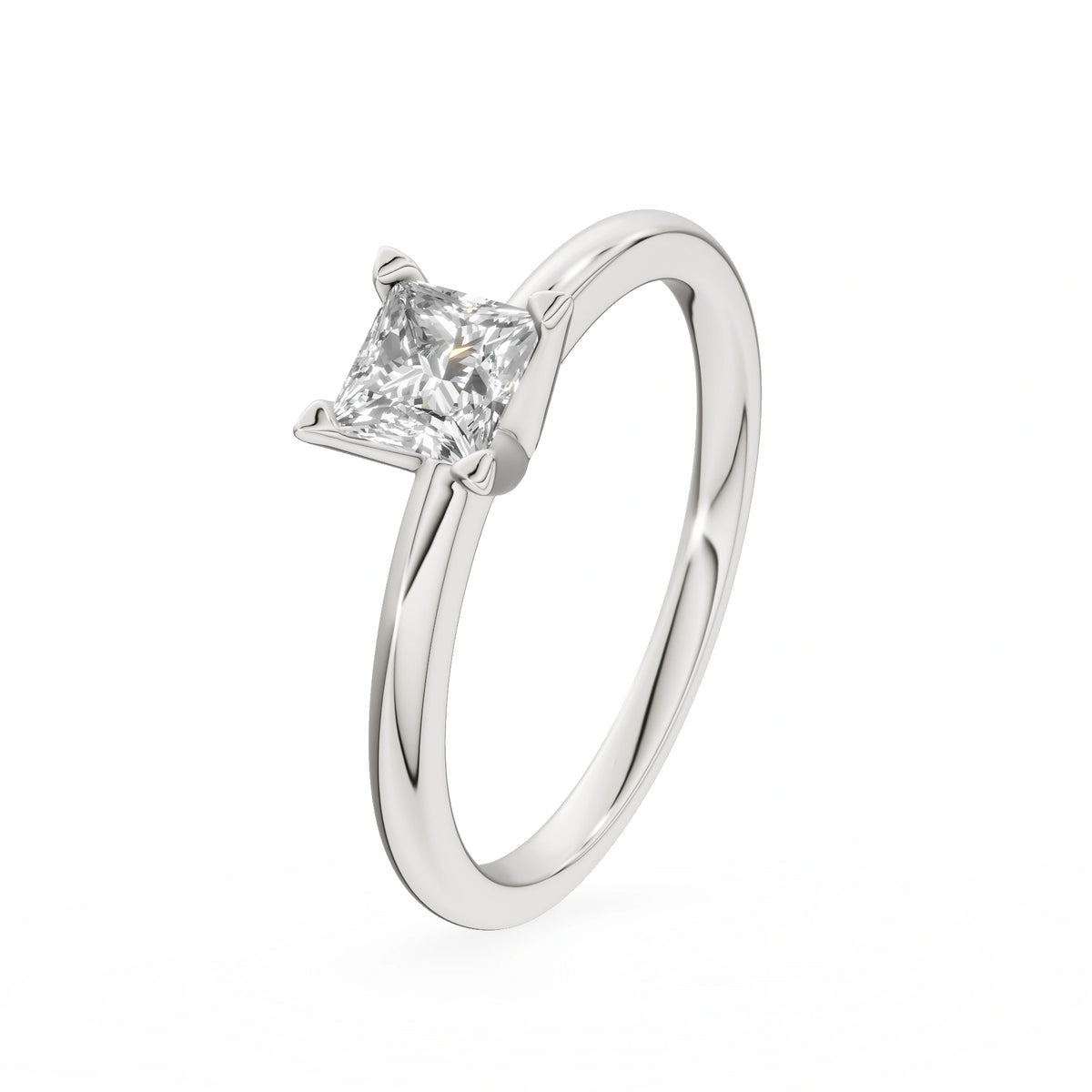 Gremari Seven Grace zásnubní prsten z bílého zlata s 0,50 ct lab-grown diamantem – Princess