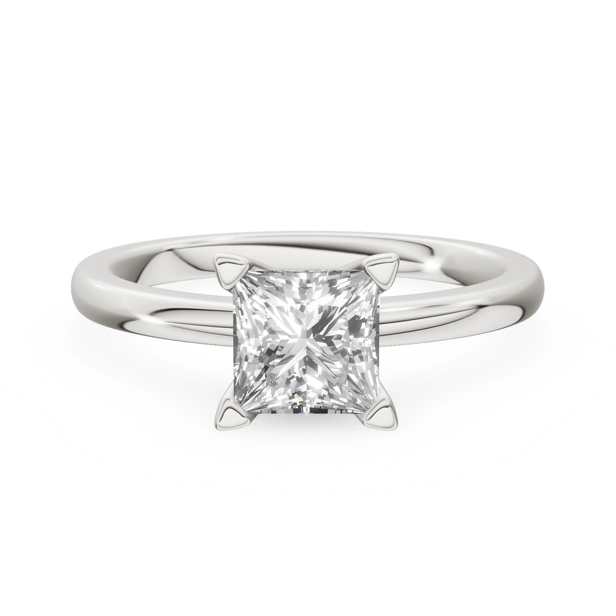 Gremari Seven Grace zásnubní prsten z bílého zlata s 1,00 ct lab-grown diamantem – Princess
