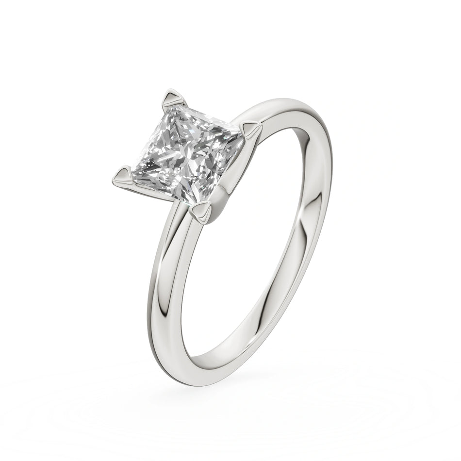 Gremari Seven Grace zásnubní prsten z bílého zlata s 1,00 ct lab-grown diamantem – Princess