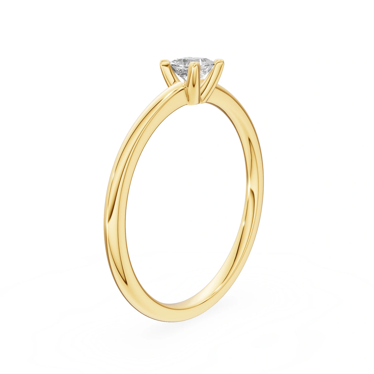 Gremari Seven Grace zásnubní prsten ze žlutého zlata s 0,15 ct lab-grown diamantem – Princess