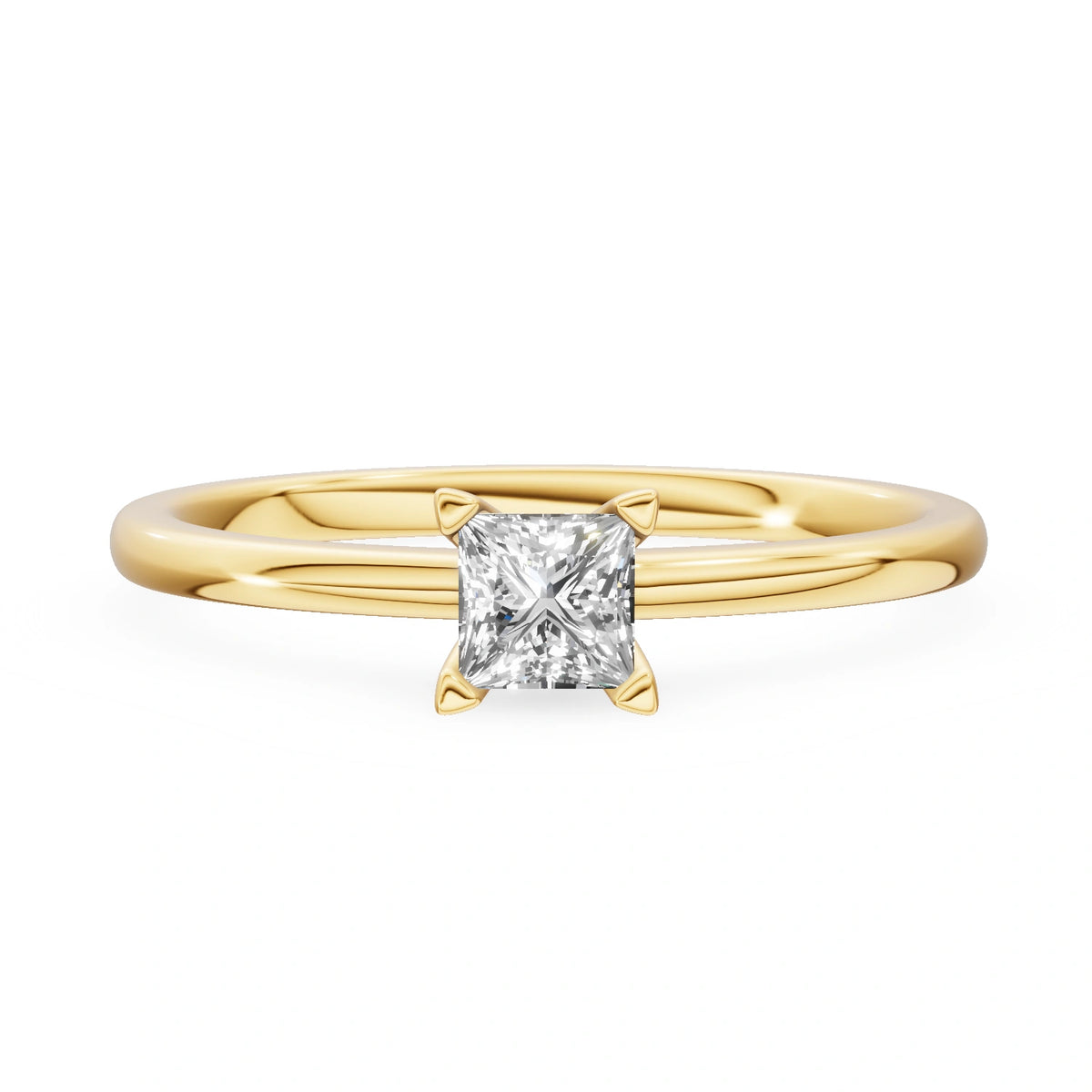 Gremari Seven Grace zásnubní prsten ze žlutého zlata s 0,30 ct lab-grown diamantem – Princess