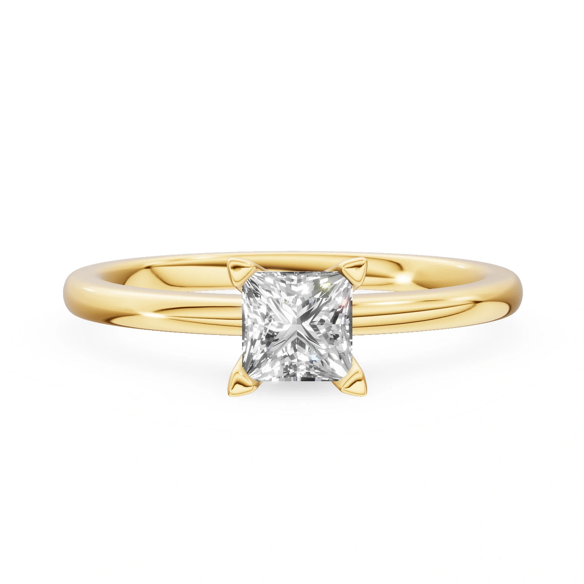 Gremari Seven Grace zásnubní prsten ze žlutého zlata s 0,50 ct lab-grown diamantem – Princess