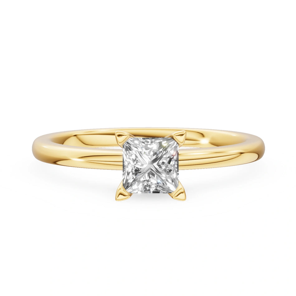 Gremari Seven Grace zásnubní prsten ze žlutého zlata s 0,50 ct lab-grown diamantem – Princess