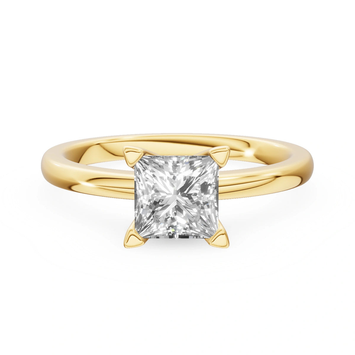 Gremari Seven Grace zásnubní prsten ze žlutého zlata s 1,00 ct lab-grown diamantem – Princess