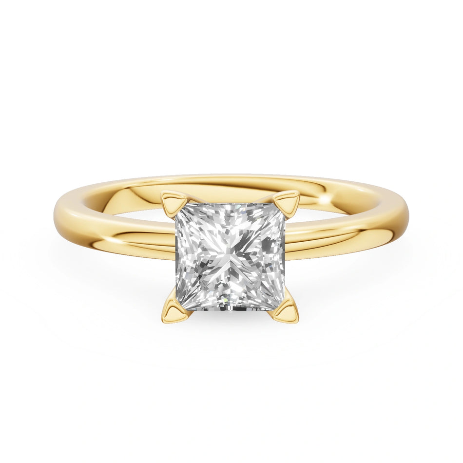 Gremari Seven Grace zásnubní prsten ze žlutého zlata s 1,00 ct lab-grown diamantem – Princess