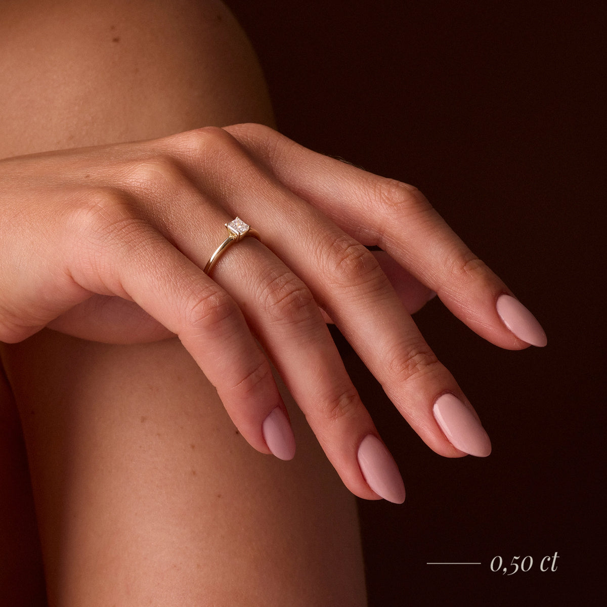 Gremari Seven Grace zásnubní prsten ze žlutého zlata s 1,00 ct přírodním diamantem – Princess