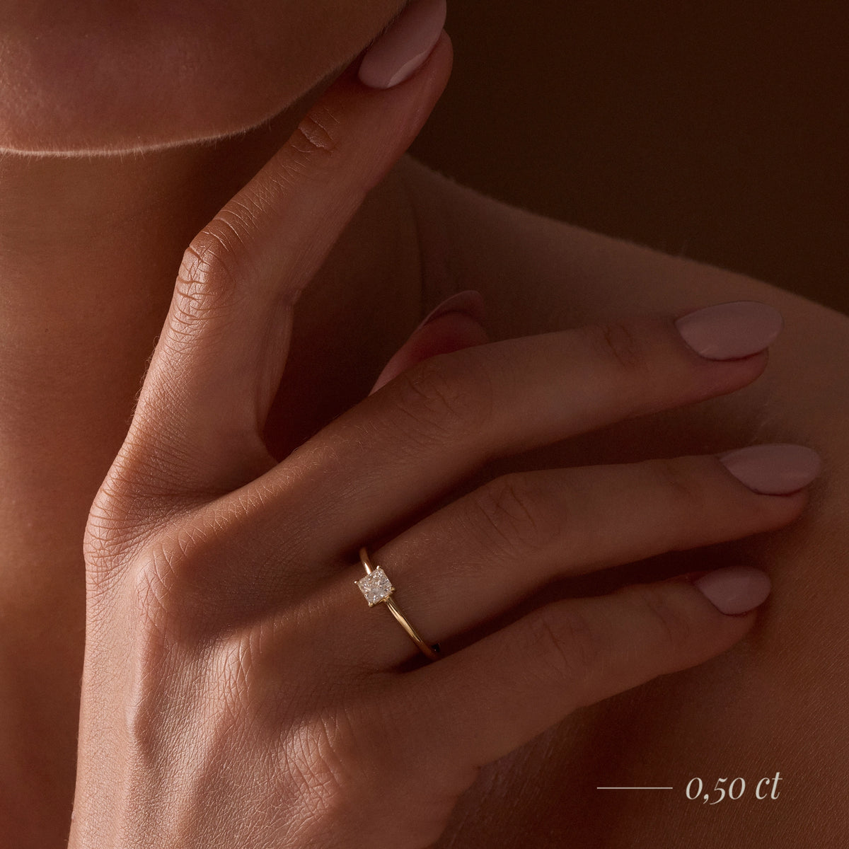 Gremari Seven Grace zásnubní prsten ze žlutého zlata s 1,00 ct přírodním diamantem – Princess