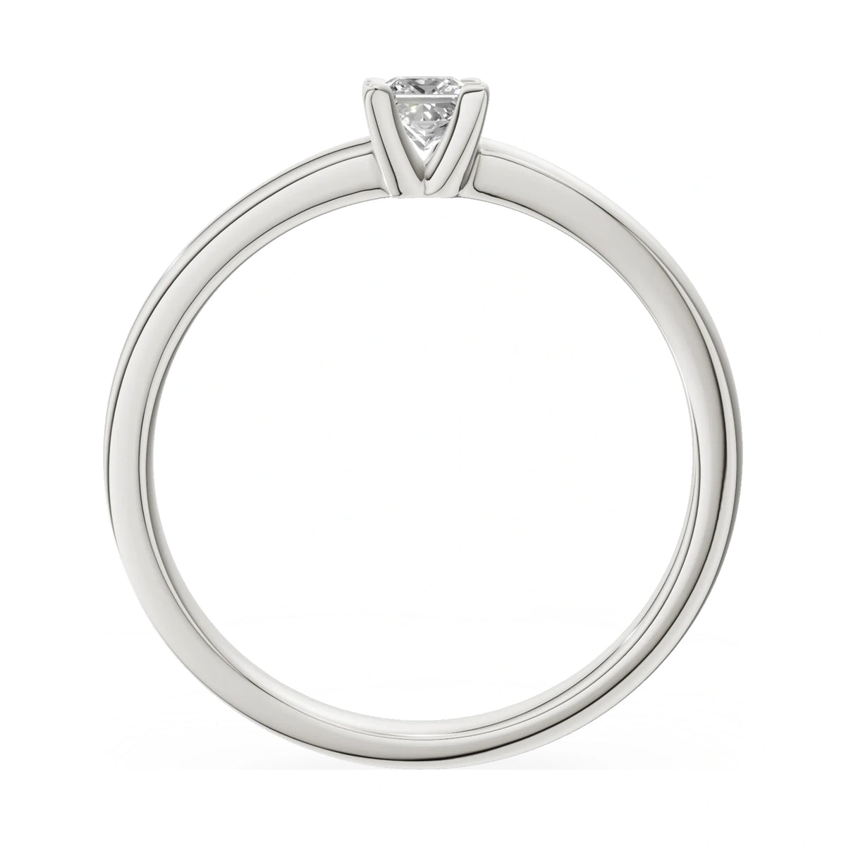 GREMARI Seven Grace princess-cut lab-grown diamond engagement ring in 14K white gold, 0.15 ct