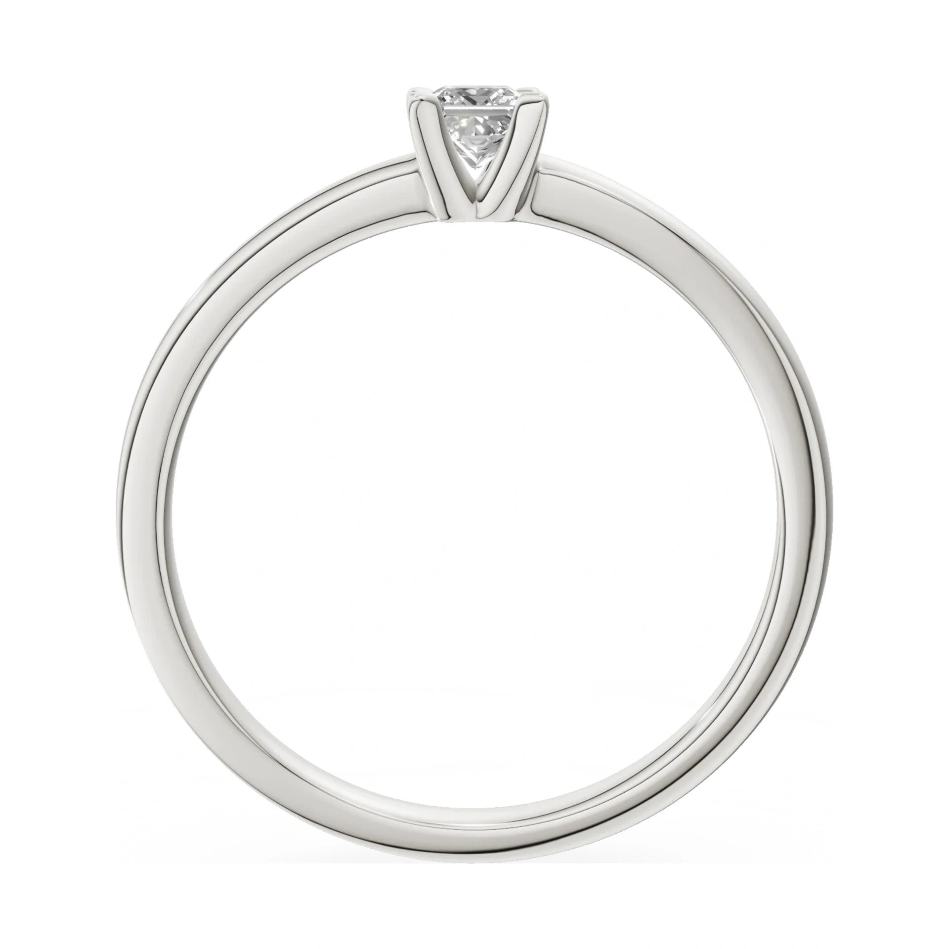 GREMARI Seven Grace princess-cut lab-grown diamond engagement ring in 14K white gold, 0.15 ct