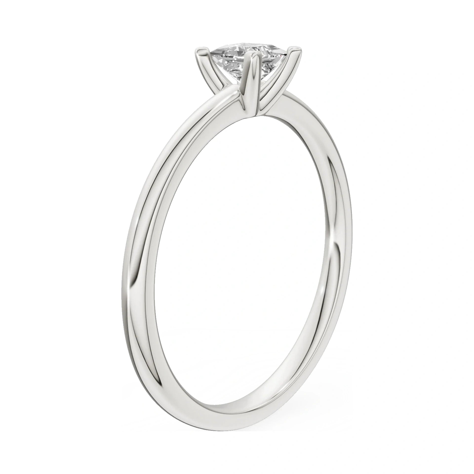 14K white gold GREMARI Seven Grace ring with 0.30 ct princess-cut lab-grown diamond