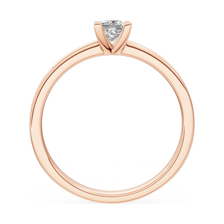 GREMARI Seven Grace princess-cut lab-grown diamond engagement ring in 14K rose gold, 0.30 ct