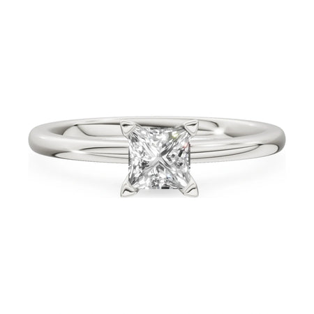 GREMARI Seven Grace 14K white gold engagement ring with 0.50 ct princess-cut lab-grown diamond