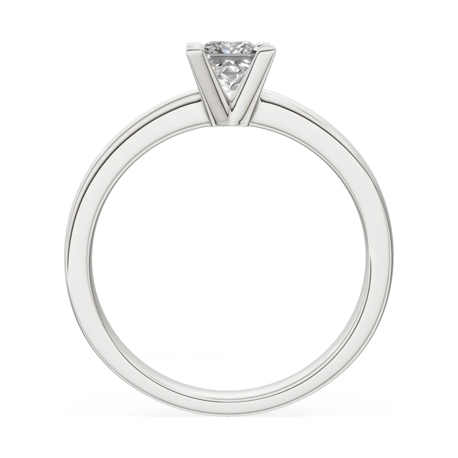 GREMARI Seven Grace princess-cut lab-grown diamond engagement ring in 14K white gold, 0.50 ct