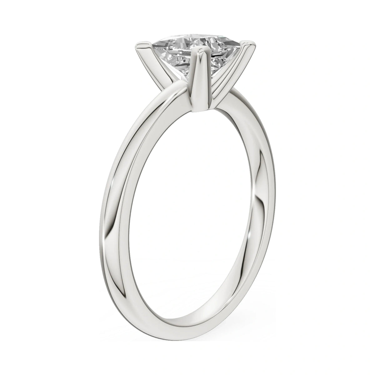 14K white gold GREMARI Seven Grace ring with 1.00 ct princess-cut lab-grown diamond