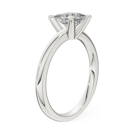 14K white gold GREMARI Seven Grace ring with 1.00 ct princess-cut lab-grown diamond