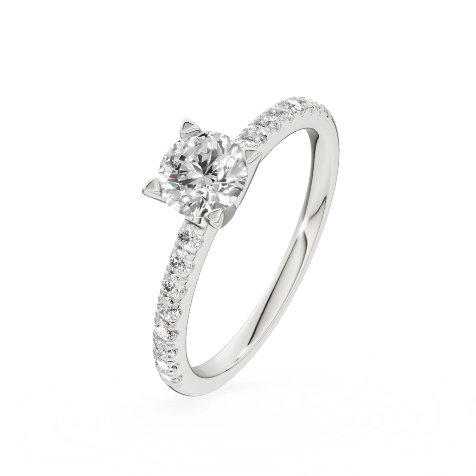 Gremari Seven Solis zásnubní prsten z bílého zlata s 0,50 ct lab-grown diamantem – Round/Brilliant