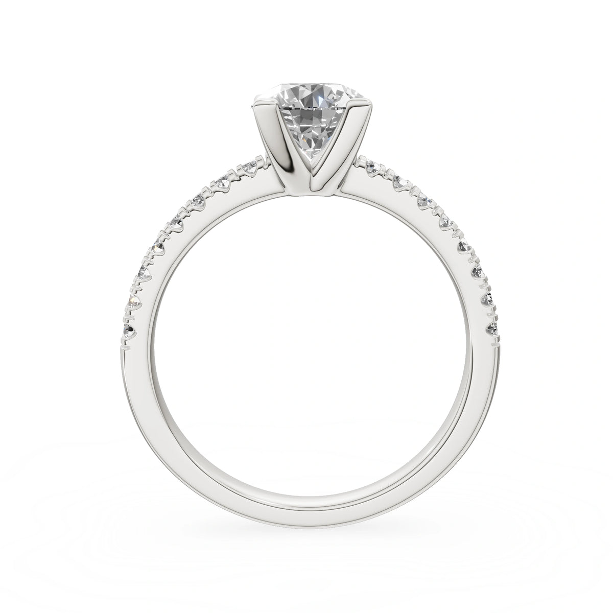 Gremari Seven Solis zásnubní prsten z bílého zlata s 1,00 ct lab-grown diamantem – Round/Brilliant