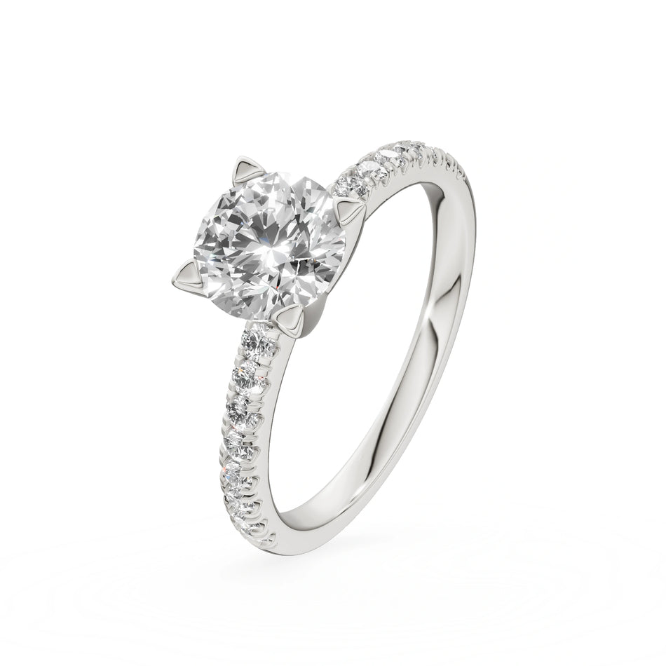 Gremari Seven Solis zásnubní prsten z bílého zlata s 1,00 ct lab-grown diamantem – Round/Brilliant