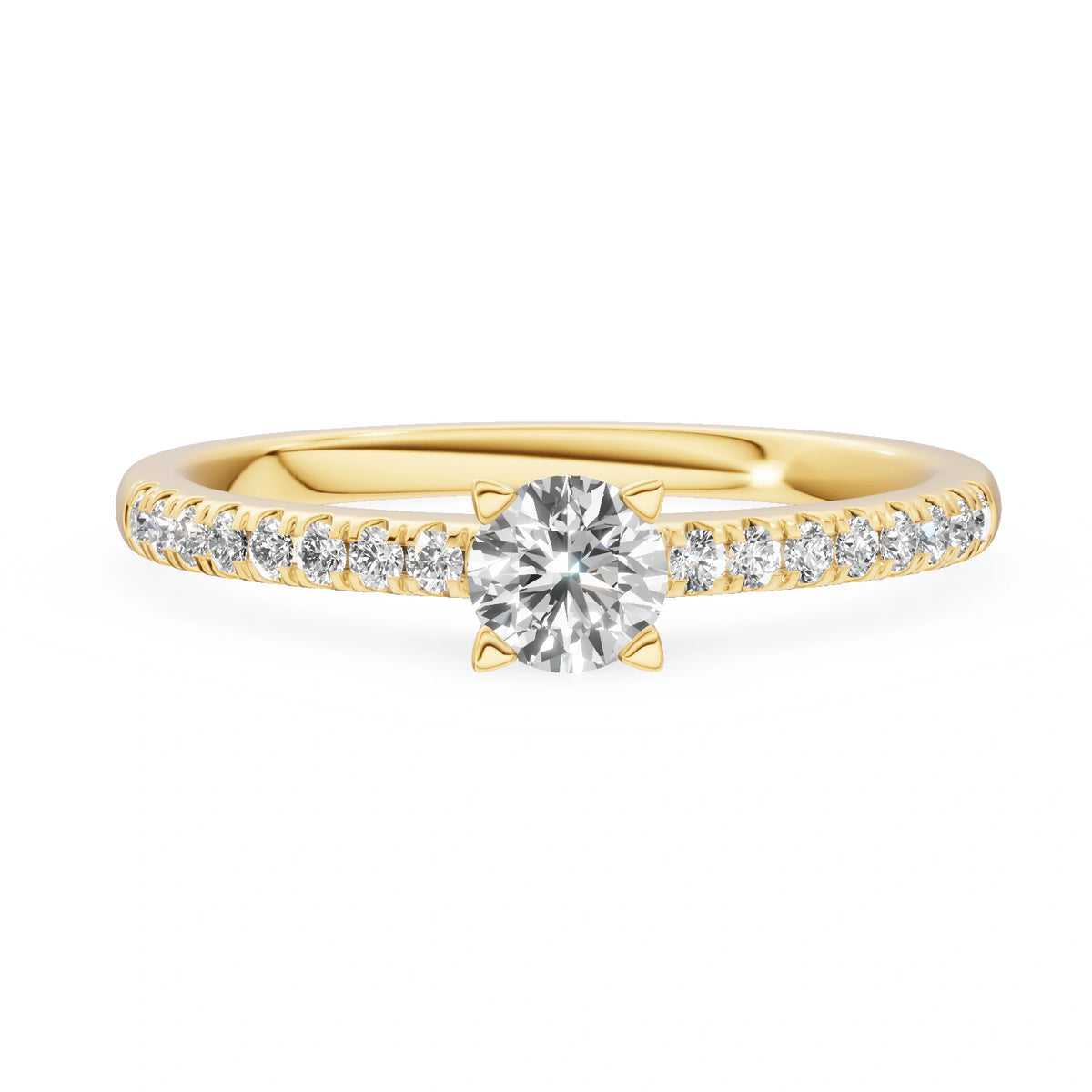 Gremari Seven Solis zásnubní prsten ze žlutého zlata s 0,30 ct lab-grown diamantem – Round/Brilliant