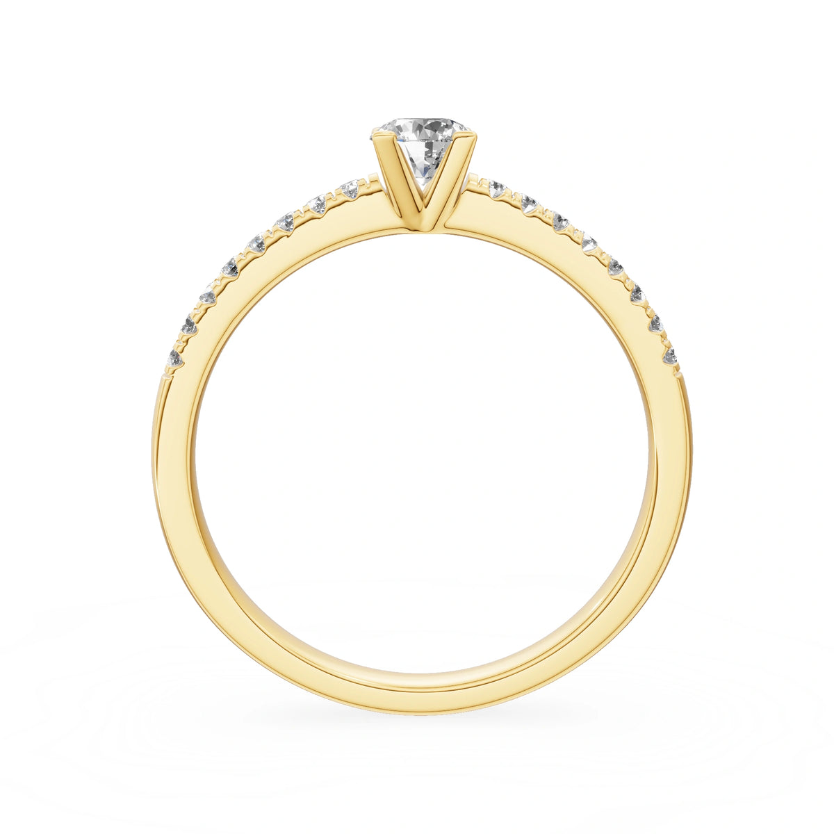 Gremari Seven Solis zásnubní prsten ze žlutého zlata s 0,30 ct lab-grown diamantem – Round/Brilliant