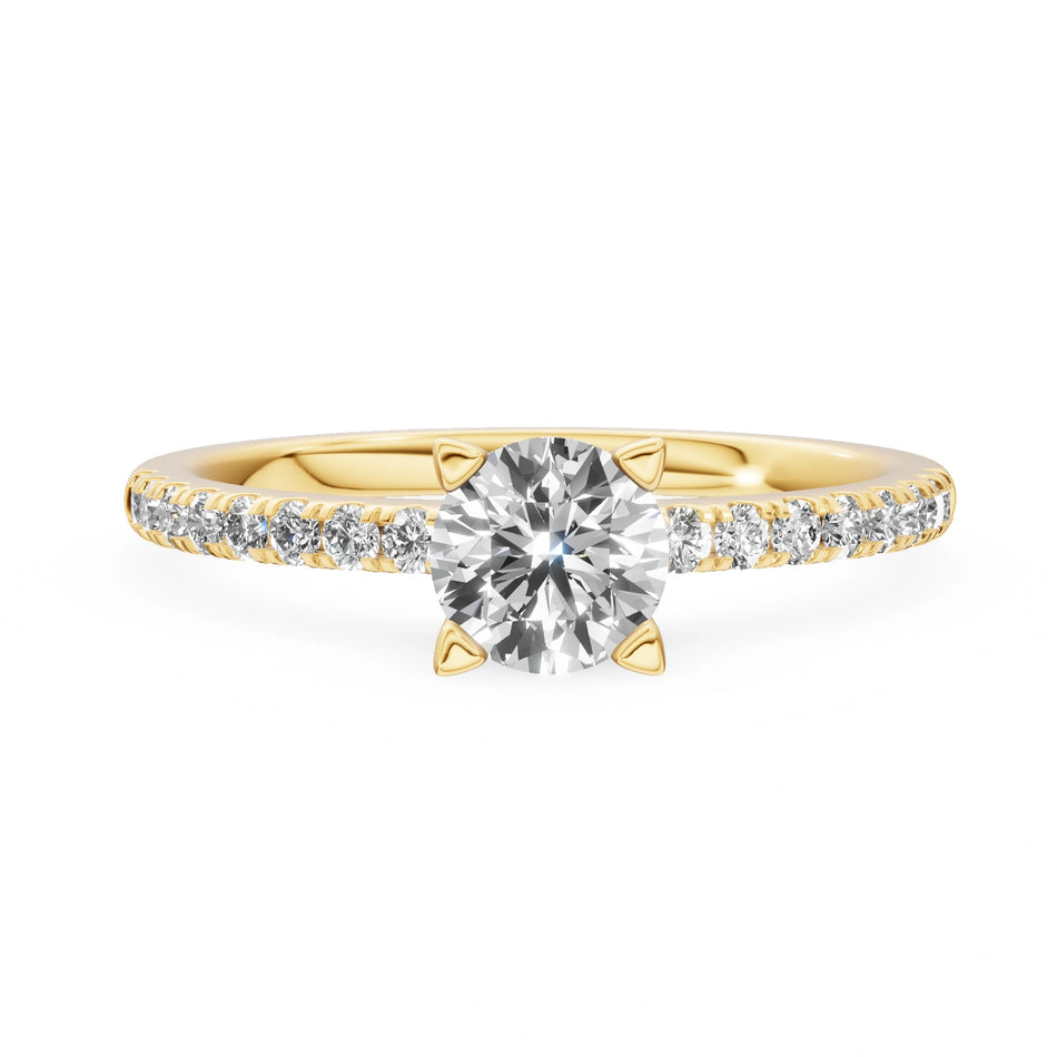 Gremari Seven Solis zásnubní prsten ze žlutého zlata s 0,50 ct lab-grown diamantem – Round/Brilliant