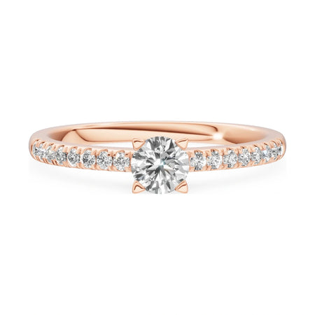 GREMARI Seven Solis 14K rose gold engagement ring with 0.30 ct round-cut natural diamond