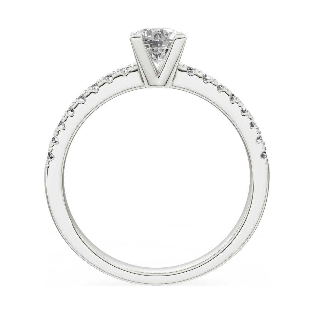 GREMARI Seven Solis round-cut natural diamond engagement ring in 14K white gold, 0.50 ct
