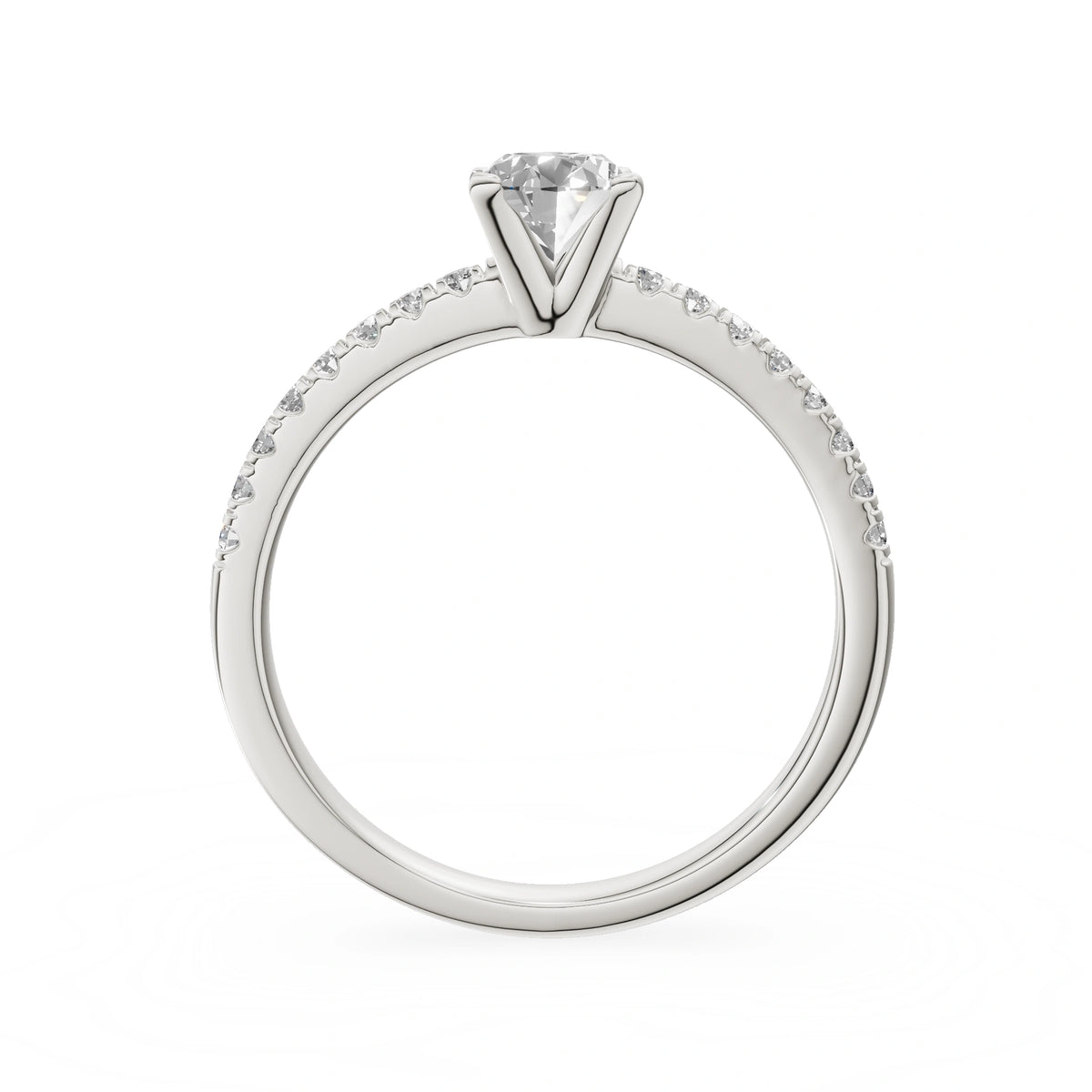 Gremari Seven Solis zásnubní prsten z bílého zlata s 0,50 ct lab-grown diamantem – Oval