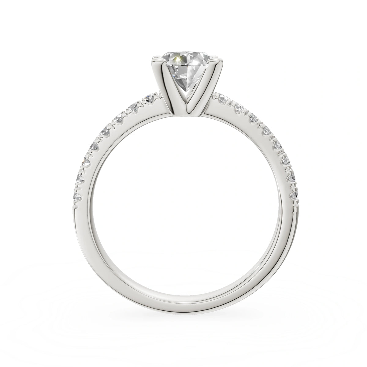 Gremari Seven Solis zásnubní prsten z bílého zlata s 1,00 ct lab-grown diamantem – Oval