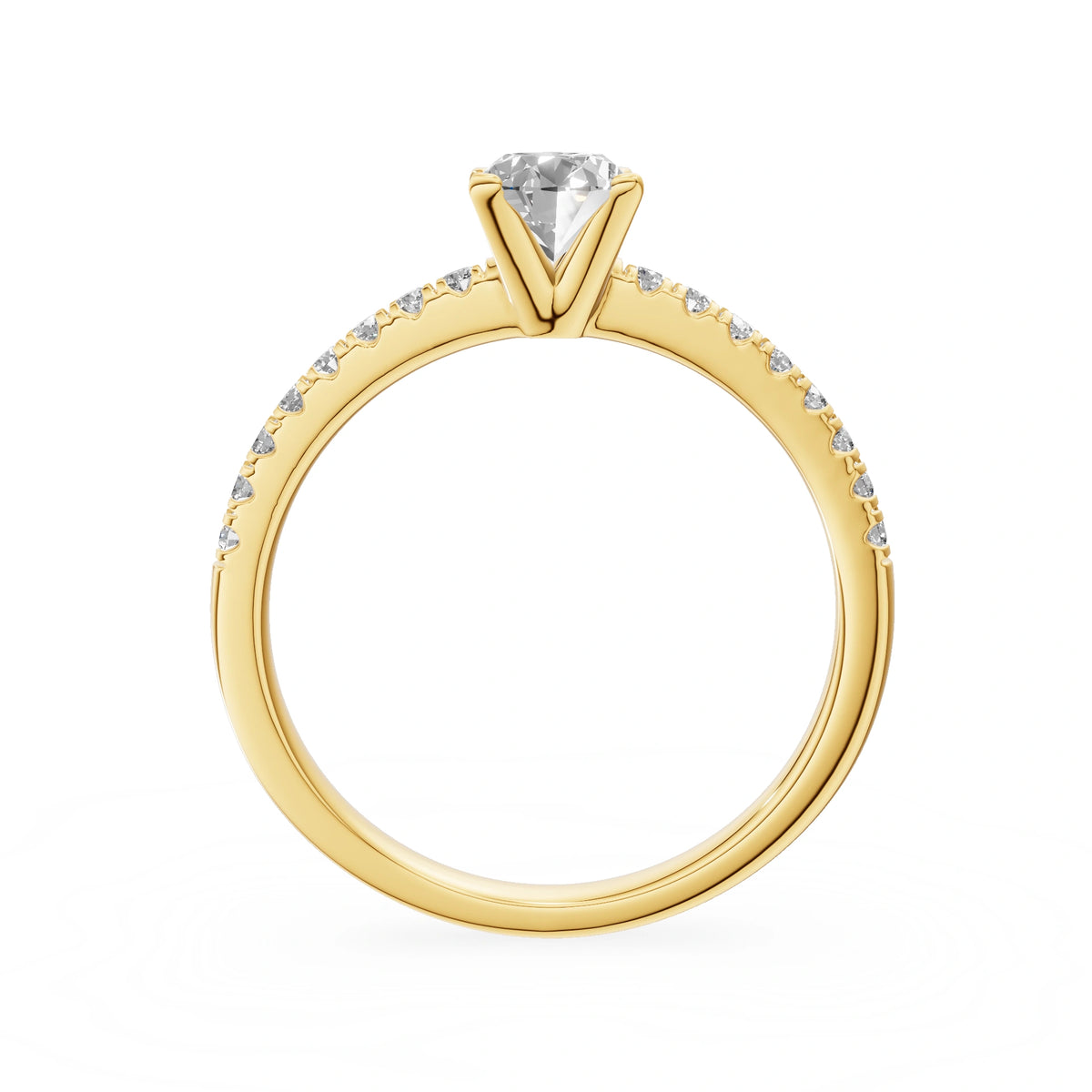 Gremari Seven Solis zásnubní prsten ze žlutého zlata s 0,50 ct lab-grown diamantem – Oval