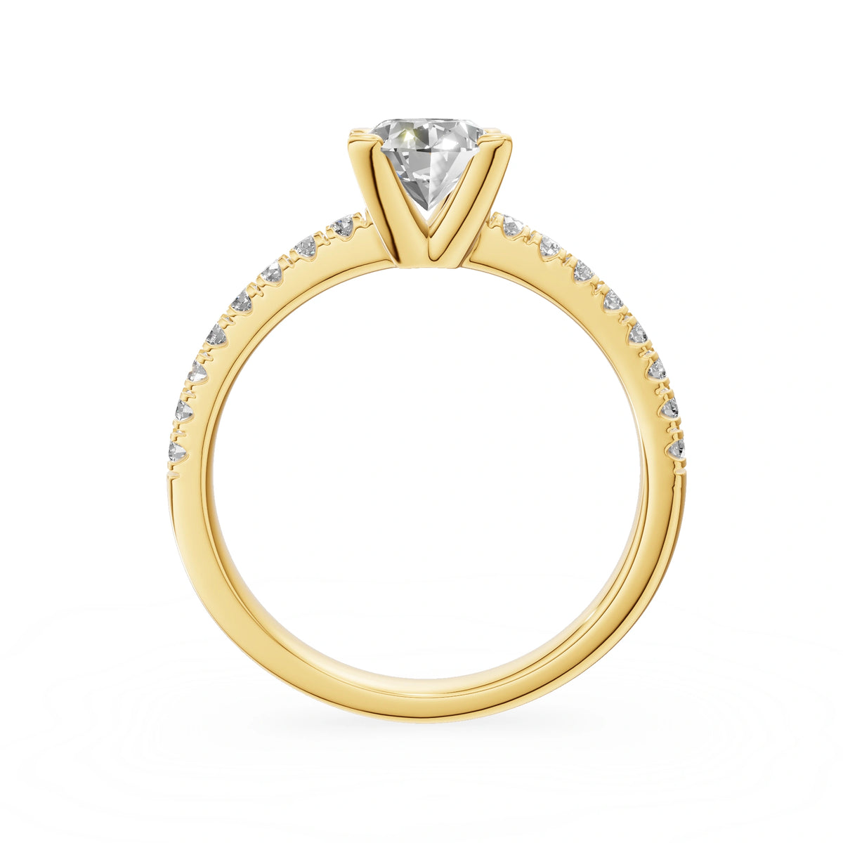 Gremari Seven Solis zásnubní prsten ze žlutého zlata s 1,00 ct lab-grown diamantem – Oval