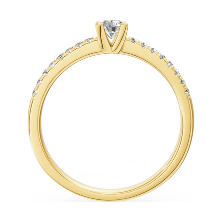 GREMARI Seven Solis oval-cut natural diamond engagement ring in 14K yellow gold, 0.30 ct