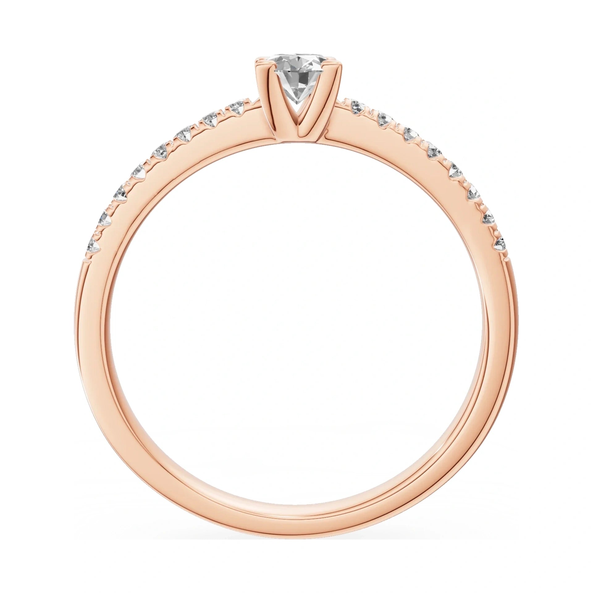 GREMARI Seven Solis oval-cut natural diamond engagement ring in 14K rose gold, 0.30 ct